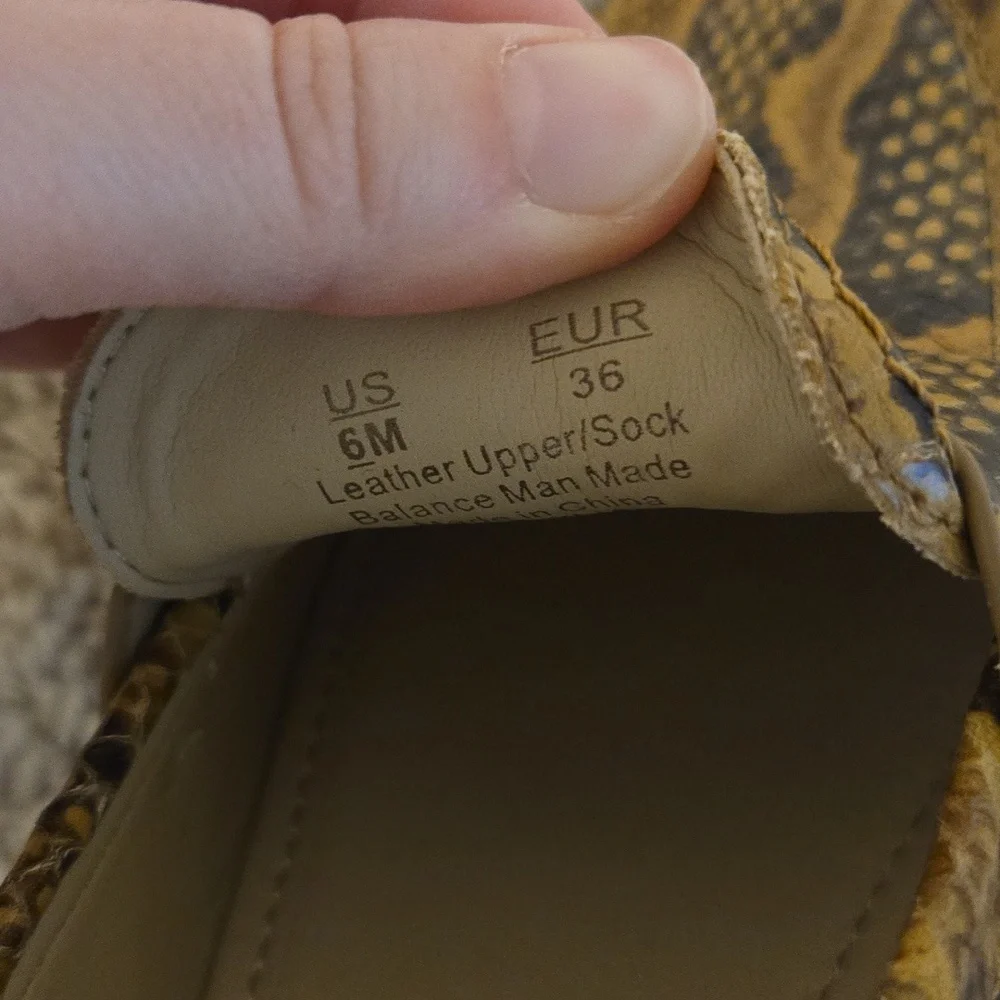 Sam‎ Edleman Leather Snakeskin Printed Loafers